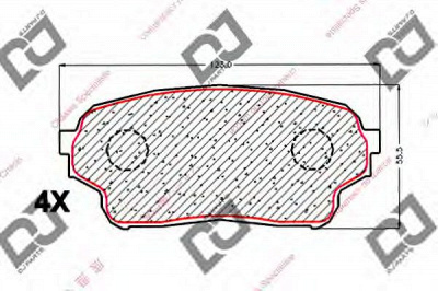DJ PARTS bp1849 -  Комплект тормозных колодок, дисковый тормоз